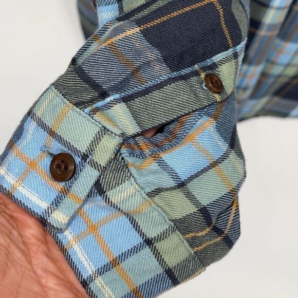 L.L.‎ Bean Womens Half Button Plaid Collared Long Sleeve Shirt Multicolor Medium - Picture 4 of 8